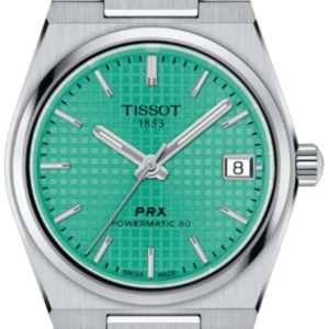 Tissot PRX Powermatic 80 Automatic Green Dial Steel Women’s Watch T137.207.11.091.01 35mm