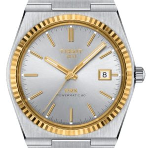Tissot PRX Powermatic 80 Automatic Silver Dial Steel and 18K Gold Bezel Men’s Watch T931.407.41.031.01 40mm