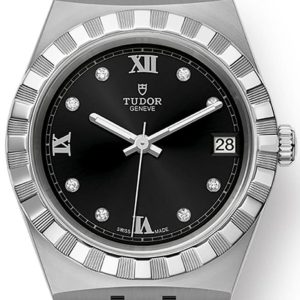 Tudor Royal Black Diamond Dial Stainless Steel Unisex Watch M28400-0004 34mm