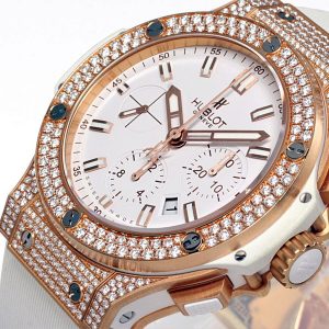 Big Bang Gold White Dial Chronograph Diamond Men’s Watch 301PE2180RW1704 44mm