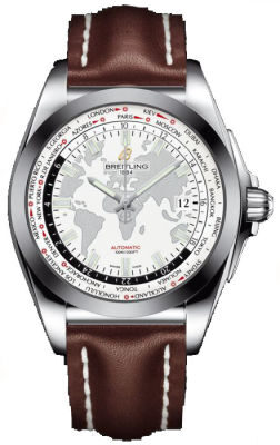 Breitling Gatactic Unitime White Dial Dark Brown leather Men’s Watch WB3510U0-A777DBRLD WB3510U0/A777DBRLD 44mm