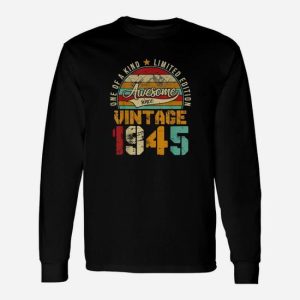 76Th Birthday Distressed Vintage 1945 Retro 76 Years Old Long Sleeve T-Shirt