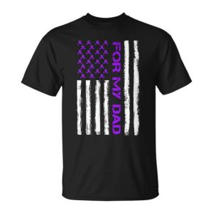 Alzheimers Awareness For My Dad Support Flag Unisex T-Shirt