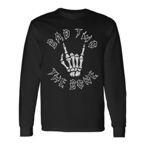 Bad Two The Bone 2 Years Old Birthday 2Nd Toddler Halloween Long Sleeve T-Shirt