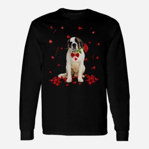 Bernard Valentine’s Day Outfit Dog Valentine Long Sleeve T-Shirt