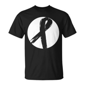 Breast Cancer Circle Ribbon Logo Unisex T-Shirt