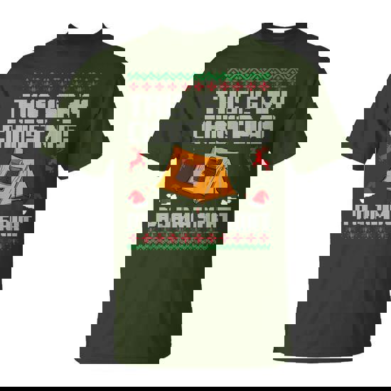 This Is My Camping Christmas Pajama Camper Ugly Xmas Sweater T-Shirt