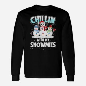Chillin With My Snowmies Santa Long Sleeve T-Shirt