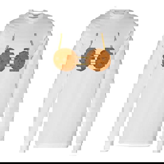 Coconut Shell Bra Hawaii Costume Carnival Long Sleeve T-Shirt