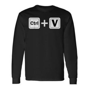 Ctrl V Family Matching Copy Paste Long Sleeve T-Shirt