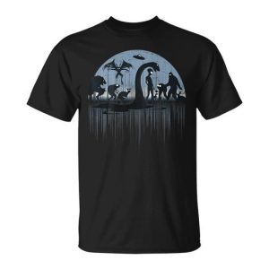 On Back Loch Ness Bigfoot Mothman Alien Cryptid T-Shirt