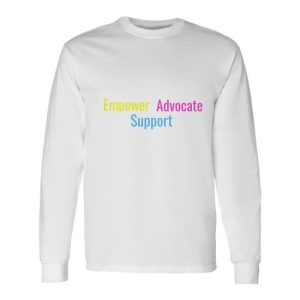 Doula Labor Coach Midwife Empower Advocate Support Long Sleeve T-Shirt