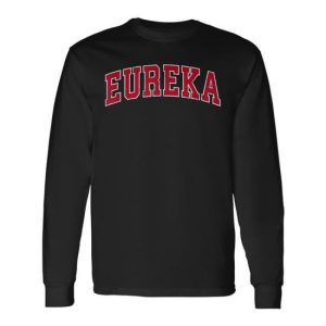 Eureka California Ca Vintage Sports Red Long Sleeve T-Shirt