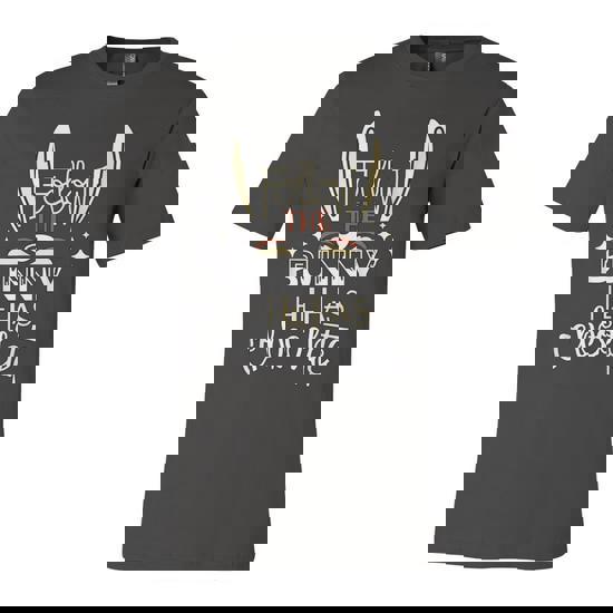 Follow The Bunny He Has Chocolate Unisex Jersey Short Sleeve Crewneck Tshirt