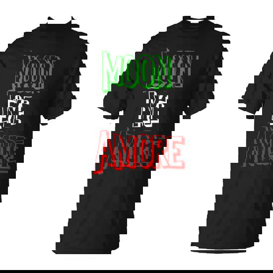 Funny Amore Italian Flag Colors Moon Novelty Unisex T-Shirt