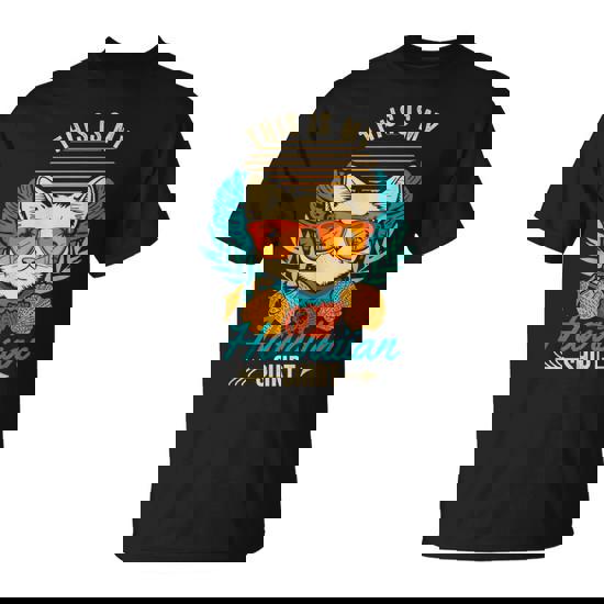 This Is My Hawaiian Retro Cat Hawaii Summer Vacation T-Shirt