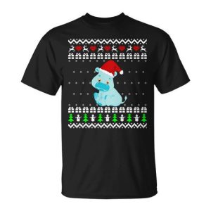 Hippo Ugly Christmas Sweater T-Shirt
