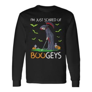 Just Scared Of Bogeys The Death Golf Halloween Long Sleeve T-Shirt