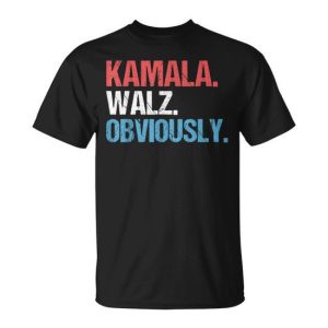 Kamala Walz Obviously For President Kamala Harris 2024 T-Shirt
