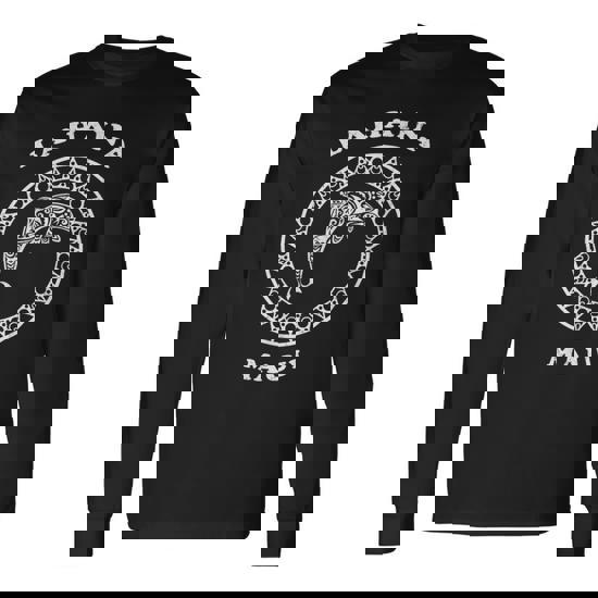 Lahaina Maui Vintage Tribal Dolphin Vacation Long Sleeve T-Shirt