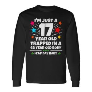 Leap Year Birthday 68Th Birthday Party Leap Day Birthday Long Sleeve T-Shirt