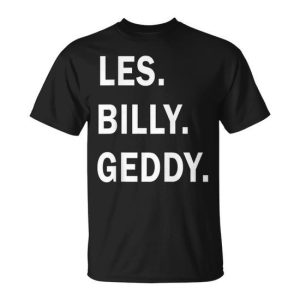 Les Billy Geddy Bass Guitar Gods Musician T-Shirt