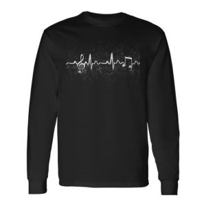 Music Heartbeat Pulse Tshirt Long Sleeve T-Shirt