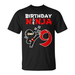 Ninja Party Favors Birthday Party For 9 Year Old Boy Ninja T-Shirt