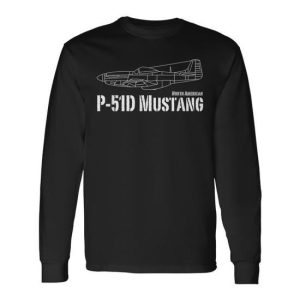 North American P-51D Mustang Long Sleeve T-Shirt