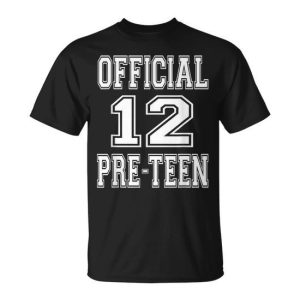 Official 12 Pren 12Th Birthday For Boys And Girls T-Shirt