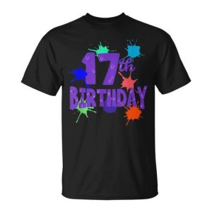 Paintball 17 Years Old 17Th Birthday Party Boys T-Shirt