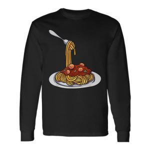 For Pasta Lovers Italian Food- I Love Spaghetti Long Sleeve T-Shirt