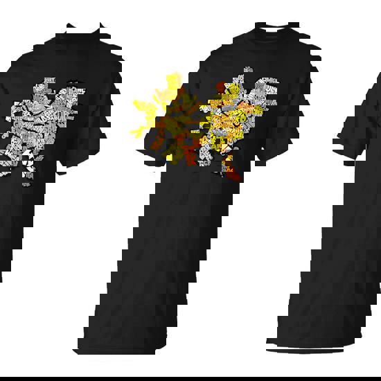 Pittsburgh Neighborhood Names Map Black And Yellow T-Shirt