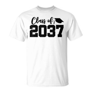Pre-K Class Of 2037 First Day School Grow With Me Graduation T-Shirt