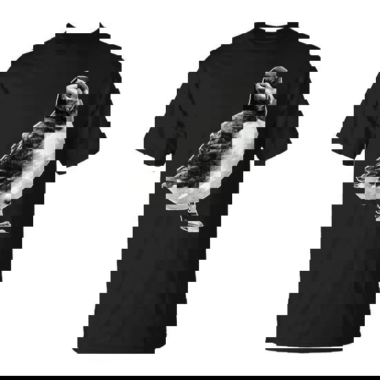 Puffin Icelandic Bird Black And White Comic T-Shirt