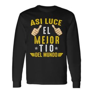 Regalos Para Tio Dia Del Padre Camiseta Mejor Tio Del Mundo Long Sleeve T-Shirt