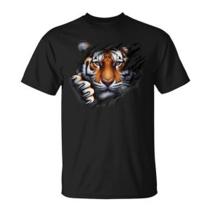 Retro Spirit Tiger Face Football Tiger Fan T-Shirt