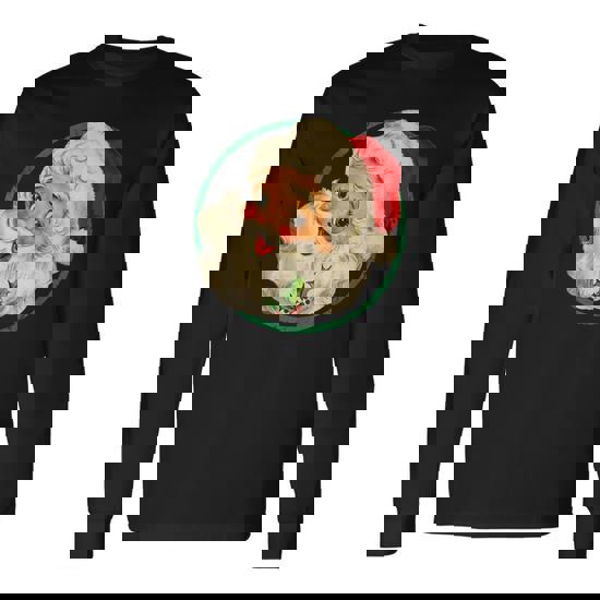 Santa Claus Face Old Fashioned Xmas Vintage Santa Christmas Long Sleeve T-Shirt