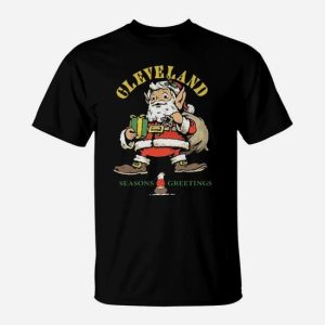 Santa Team Cleveland Crew T-Shirt