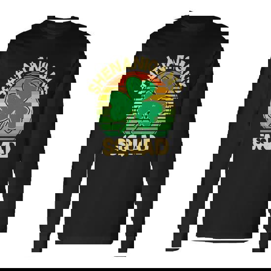 Shenanigans Squad Shamrock St Patricks Day Long Sleeve T-Shirt