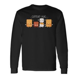 Smores Group Hug Camping Campfire Marshmallow Smores Long Sleeve