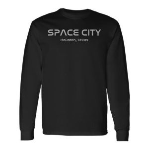 Space City Houston Texas Long Sleeve T-Shirt