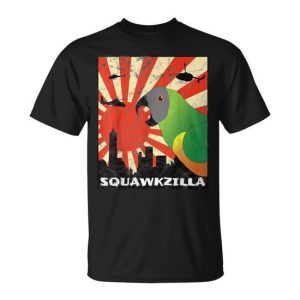Squawk Zilla Senegal Parrot Squawking Kawaii T-Shirt