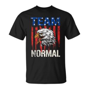 Team Normal Bold Eagle Us Flag Distressed Teamnormal Unisex T-Shirt