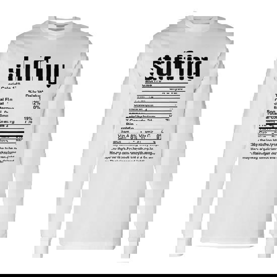 Thanksgiving Christmas Stuffing Nutritional Facts Long Sleeve T-Shirt