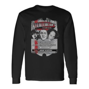 Three Stooges Nyukleheads Garage Tshirt Long Sleeve T-Shirt