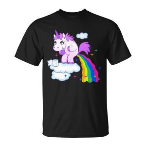 Unicorn Pooping A Rainbow Tshirt Unisex T-Shirt