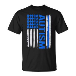 Usa Autism Awareness Puzzle Flag Tshirt Unisex T-Shirt