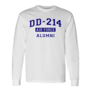 Usaf Airman Air Force Blue Dd-214 Alumni Long Sleeve T-Shirt