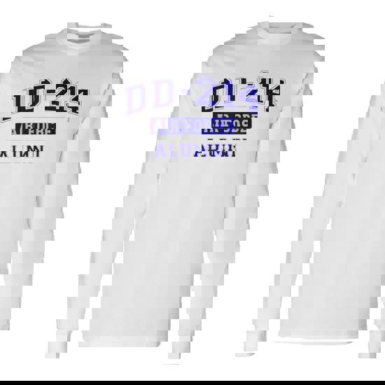 Usaf Airman Air Force Blue Dd-214 Alumni Long Sleeve T-Shirt